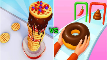 Bakery Stack Cooking Games Vs Pancake Run - All Levels Gameplay Android IOS Ep1