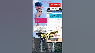 💪 98.76% Percentile in RRB Group D Full Mock 3️⃣ | Day 9️⃣ ✅ | 21 Days Study Challenge 🔥#groupd2025