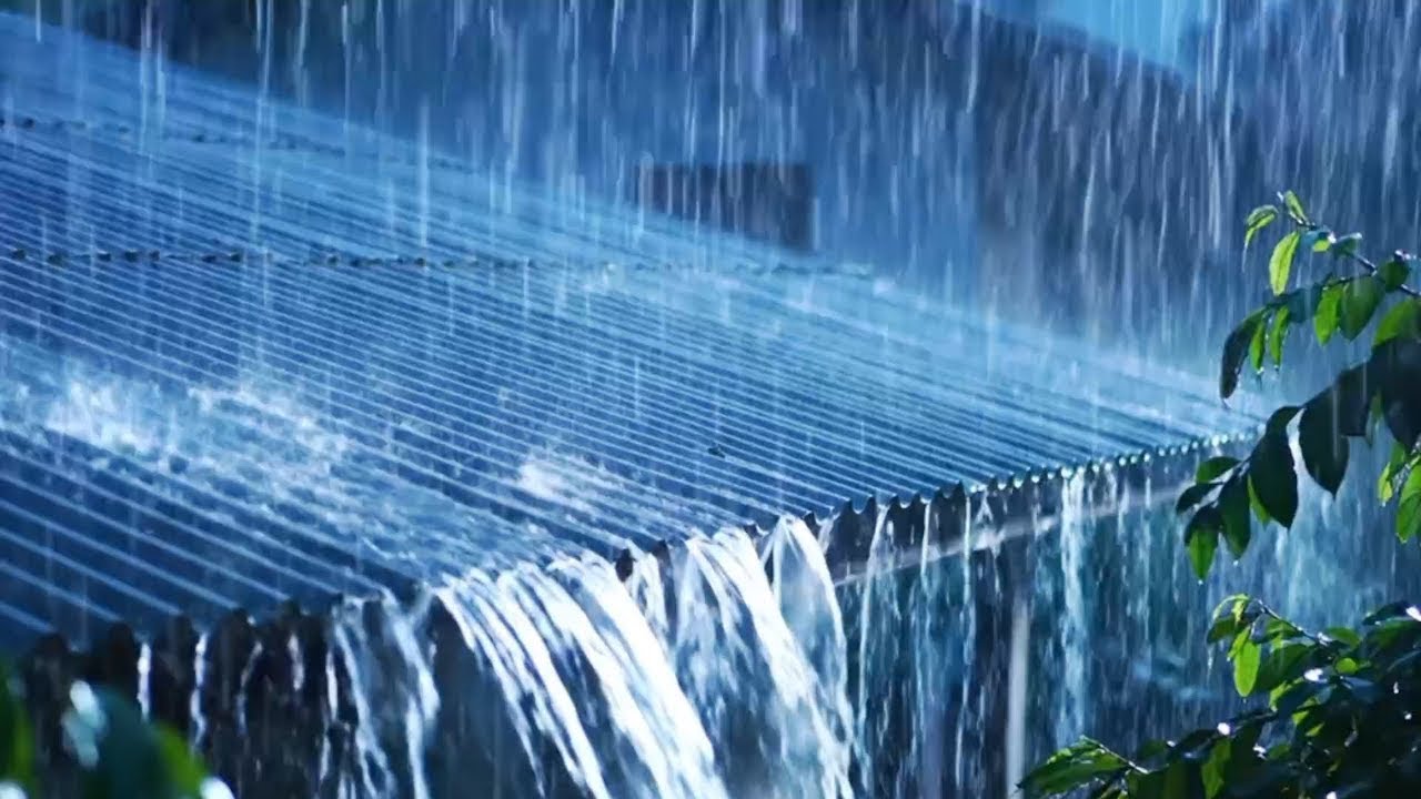 Heavy Rain Sounds for Sleeping - Insomnia Relief with Stormy Rain & Thunder on a Tin Roof at Night