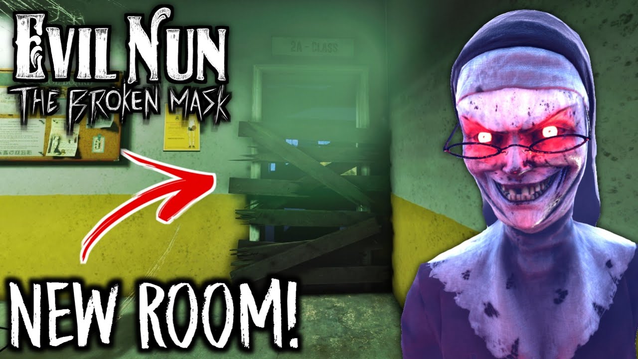 Evil Nun The Broken Mask a - Открытие НОВОЙ СЕКРЕТНОЙ КОМНАТЫ в ШКОЛЕ 😃 (English Video)