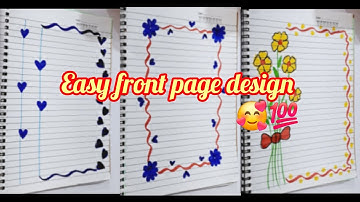 3 easy beautiful Border design l front page design l assignment Border design l project work design 