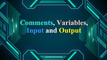 Python 02_Comments, Variables, Input and Output