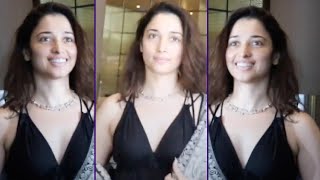 Tammanah Bhatia Looks Superhot In This Black Dress Tammanha Cute Video