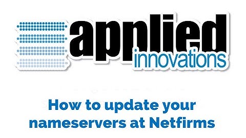 How to update your nameservers at Netfirms