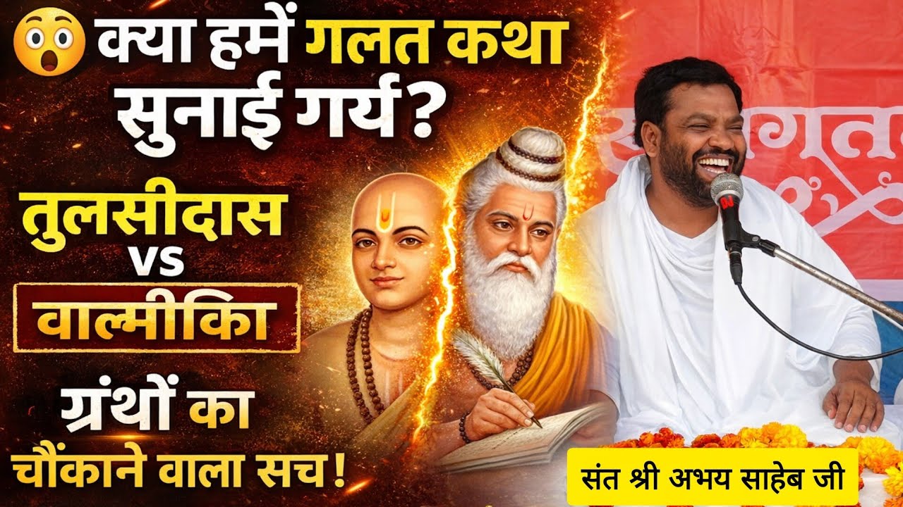 क्या हमें गलत कथा सुनाई गई?तुलसीदास vs वाल्मीकि📜 ग्रंथों का चौंकाने वाला सच!👉 🚩 संत श्री अभय साहेब 