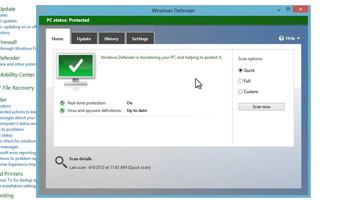 Windows 8 - How To Disable Anti-Virus Software Windows Defender