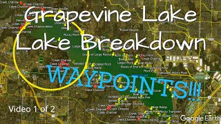 Grapevine Lake LAKE BREAKDOWN Pt 1 - Bass Fishing