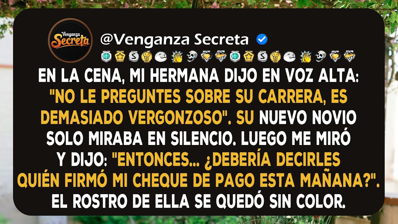 Mi hermana se burló de mí en la cena, hasta que su marido reveló la verdad.