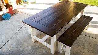 Building a Farmhouse Table for the Patio