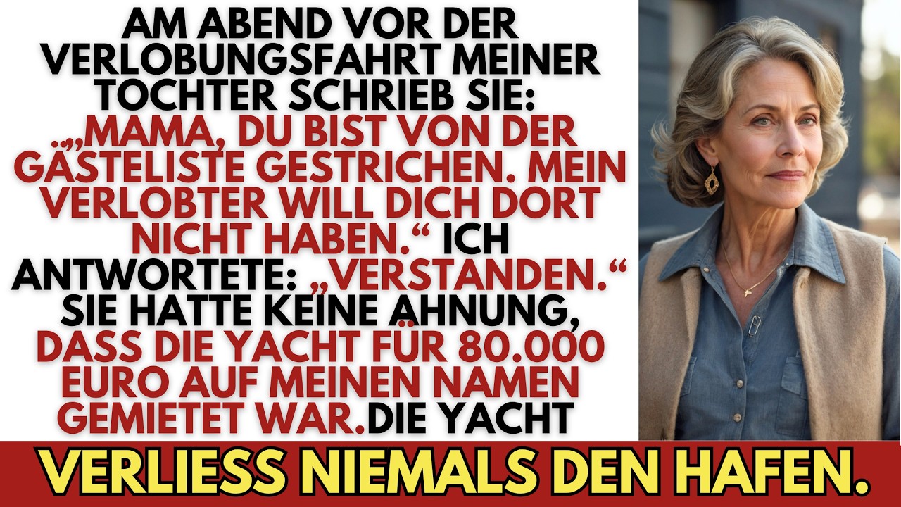 Ich saß an meiner Kücheninsel, das Deckenlicht warf lange Schatten auf den Marmor, als mein Handy aufleuchtete. Eine Nachricht von meiner Tochter Isabelle. „Mama, du stehst nicht mehr auf der...
