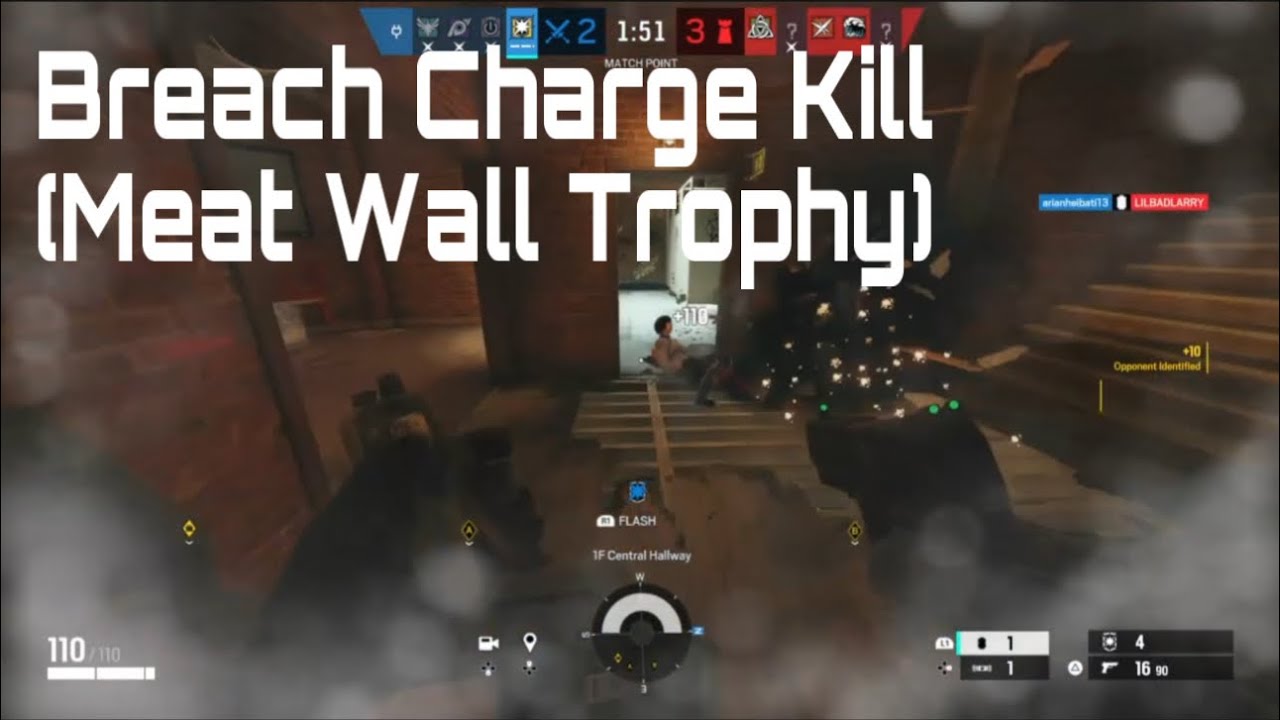 Rainbow Six Siege-Easiest Way To Get a Breach Charge Kill(Meat Wall) # ...