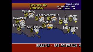 PDS Tornado Warning Downtown Mobile, Alabama (Large Destructive Tornado!) NOAA Weather Radio