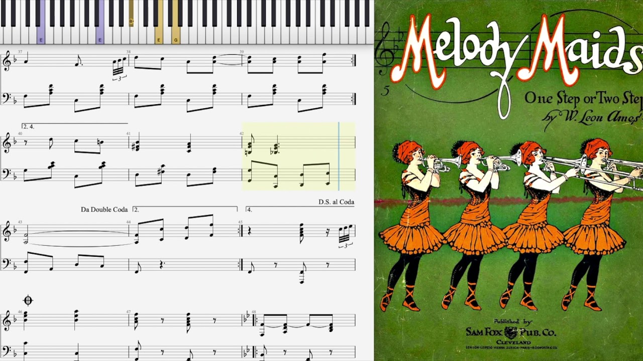 Melody Maids by Leon Ames (1915, One Step piano)
