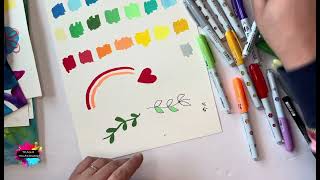 Trying out AARTX Acrylic Paint Markers | Art Journaling | ARRTX REVIEW #arrtxacrylicmarkers