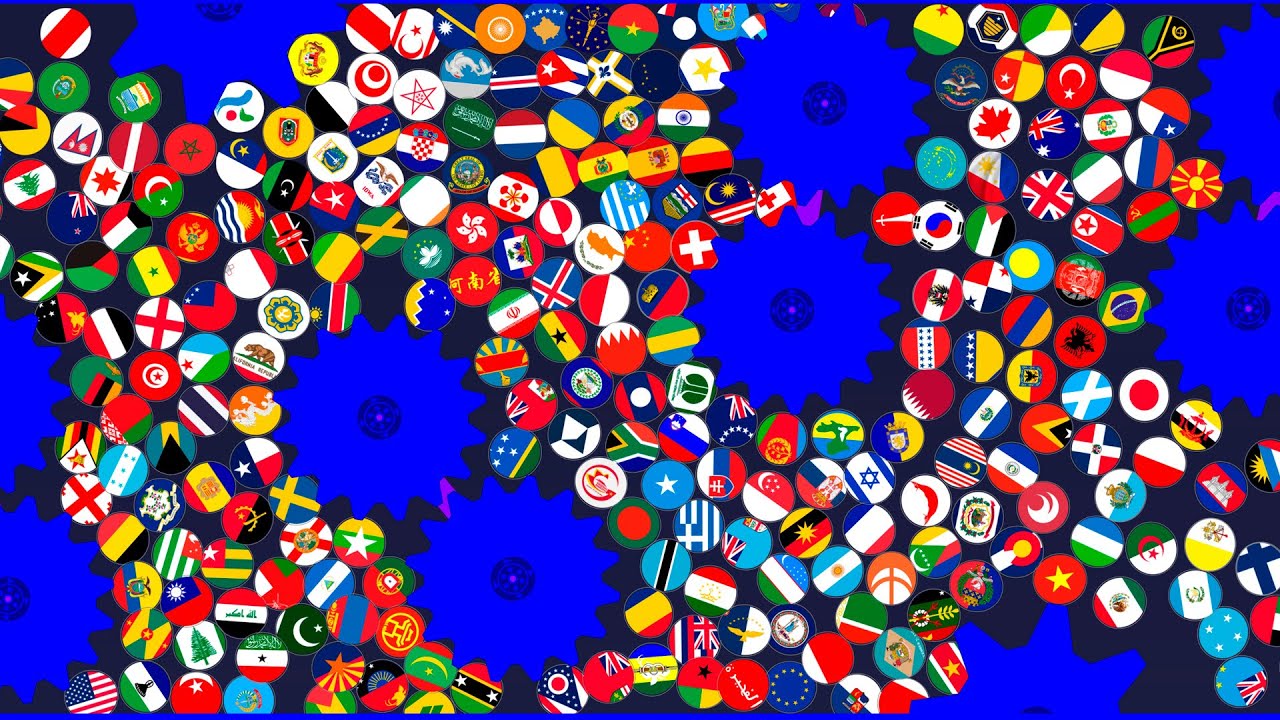 299 Countries Marble Race in Algodoo