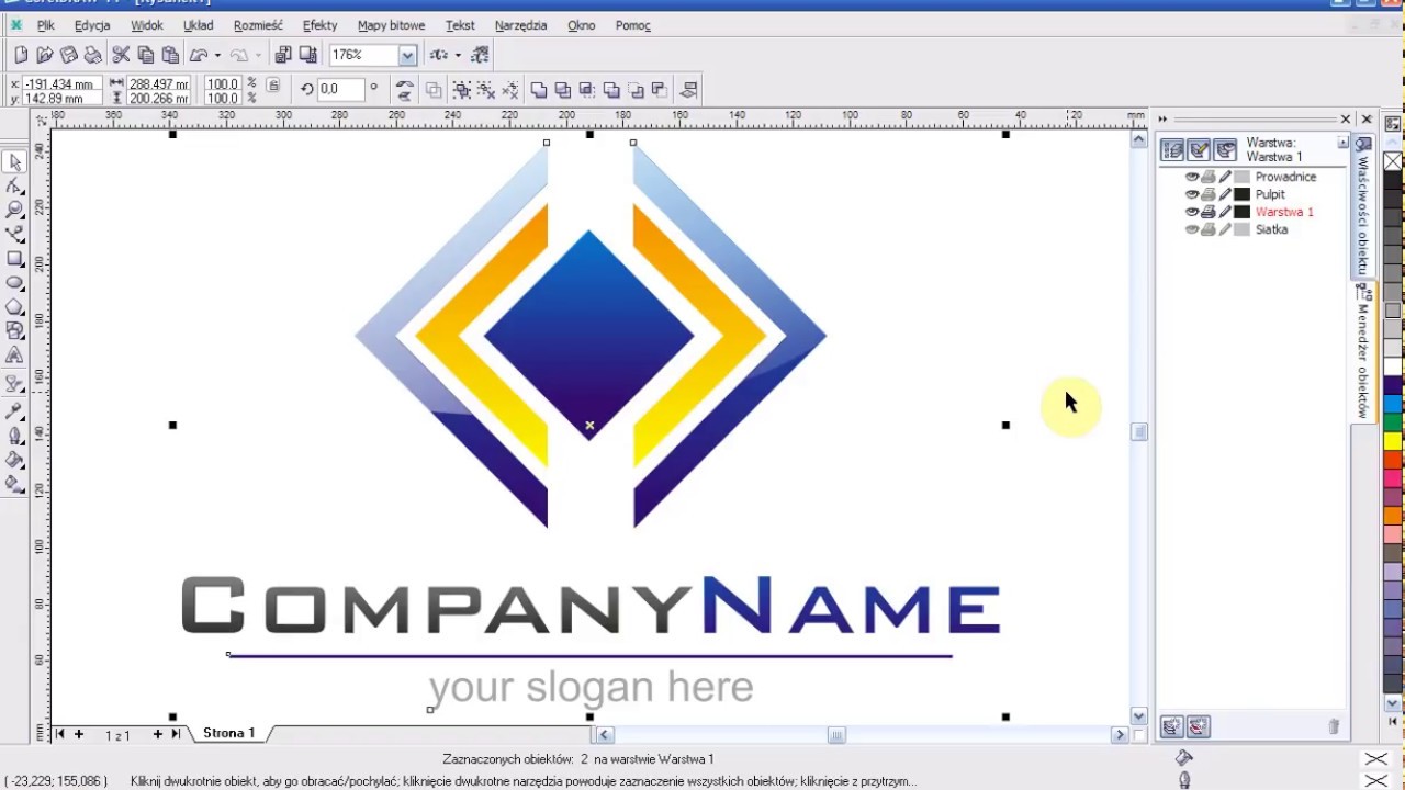 How to create a company logo - Corel Draw Tutorial - YouTube