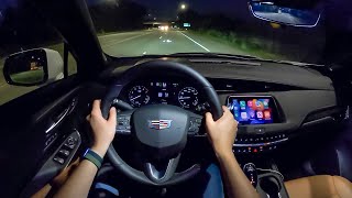 2022 Cadillac XT4 AWD Sport - POV Night Drive (Binaural Audio)