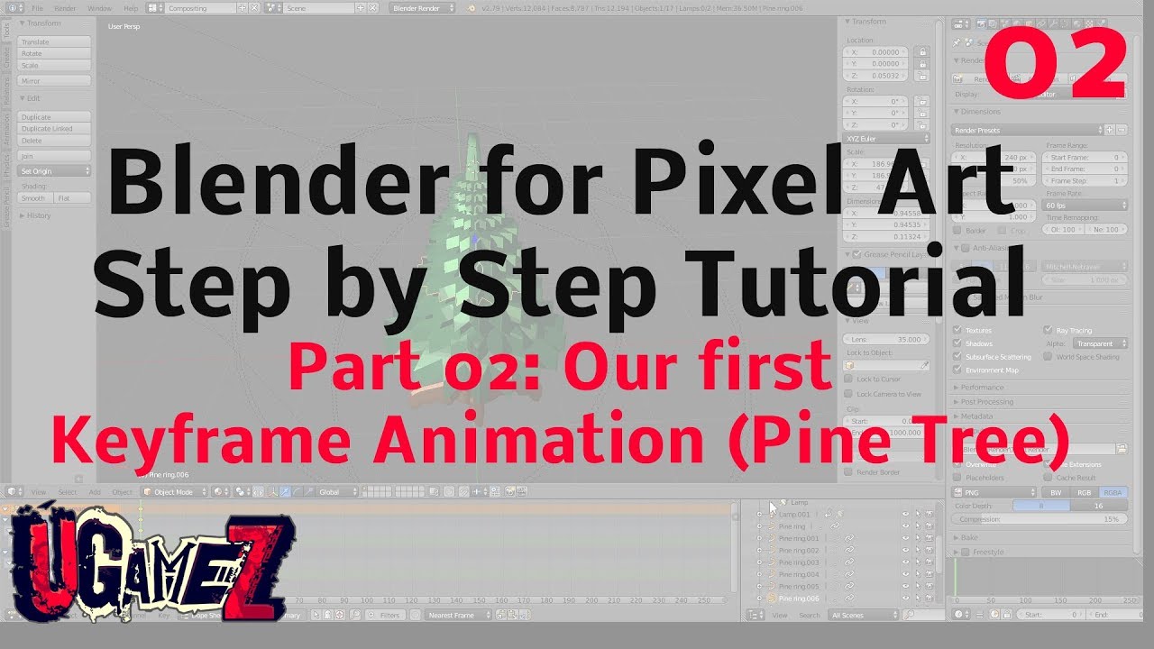 Pixel Art in Blender - Step by Step Tutorial [Part 2: Our first ...