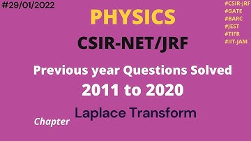 csir net jrf previous year solved questions physical sciences | Laplace transform.