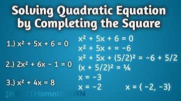 SOLVING QUADRATIC EQUATIONS BY COMPLETING THE SQUARE (PART 1)