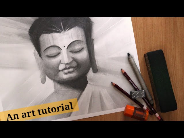 Gautama Buddha Modern Art Drawing by Asp Arts - Pixels