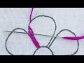 Modern flower hand embroidery design | Easy flower stitch tutorial