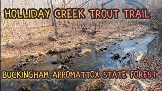 Holliday Creek Urban Trout Stocked Stream in Buckingham Appomattox State Forrest , Virginia