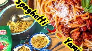 chicken chilli spaghetti 🍝 bnaya Ammi k Ghar pr 🥰💖 yummy & easy spaghetti recipe💖