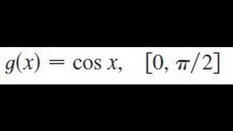g(x) = cos x, [0, pi/2] Find the average value of the function on the given interval