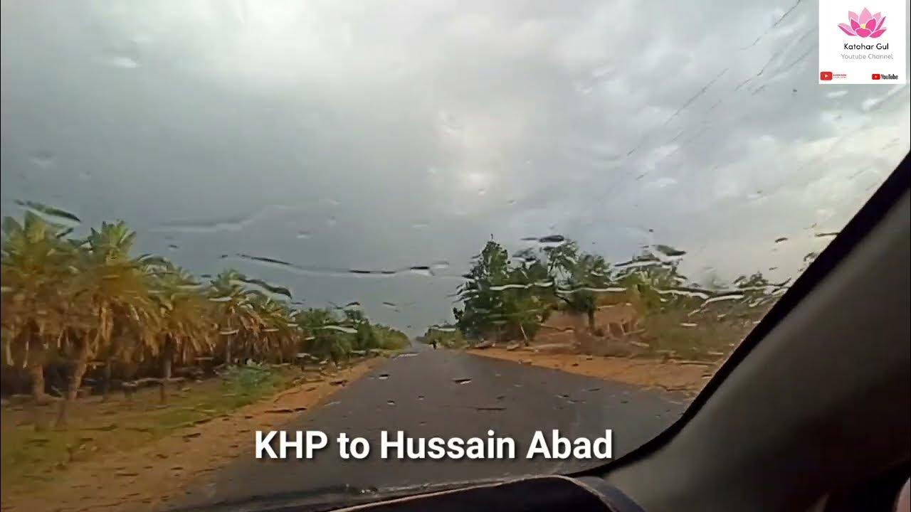 Road ride in Cloudy and rainy weather with Urdu Gazal Me Nazar se pi