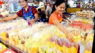 Only $0.50! Amazing Fruit Cutting Skill Master! Tropical Fruits | Thailand street food