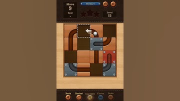 Roll the Ball slide puzzle Moving C Pack Level 53 Solution