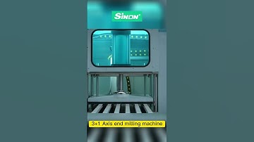 CNC 3+1 Axis end milling machine for aluminum windows and doors #sinonmachine #windowsanddoors