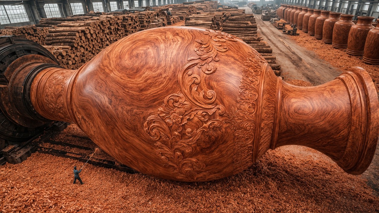 Massive Logs Turn Into Beautiful Creations! Incredible Wood Turning and ...