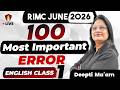 100 Most Important Error Detection Questions Part 1 English Class for RIMC June 2026