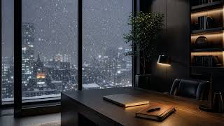 Snowy Night Coding Room | 30 Minute Deep Work Music for Coding & Study