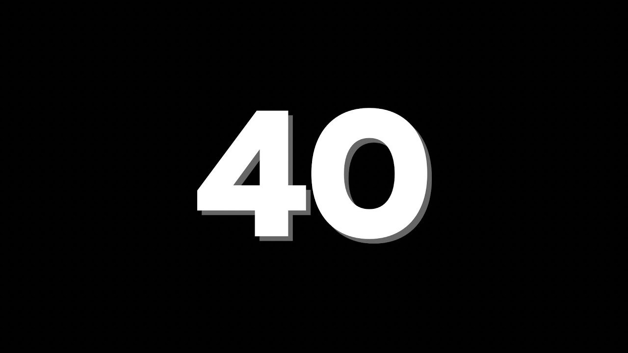 40 Second Countdown Timer With Sound Effect - YouTube
