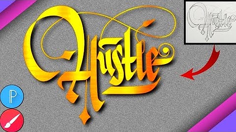 Create typography by making art with pencil || Infinite painter & pixellab tutorial || our teach.