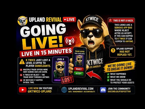 K Twice Lost a Level 8 Uppie to danieldante — What Happened | Upland Revival LIVE