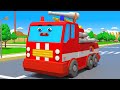 Пожарная машинка спасает Трактор - Городок Машинок - Мультфильмы для детей