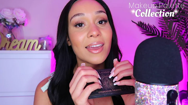 ASMR Palette Collection | Relaxing Show and tell 💜Tapping, Whispers Makeup ASMR