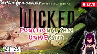 {VOD} Welcome to SHIZ UNIVERSITY! Wicked Build Challenge 🔰 Sims 4 || NO CC BUILD || Part 4