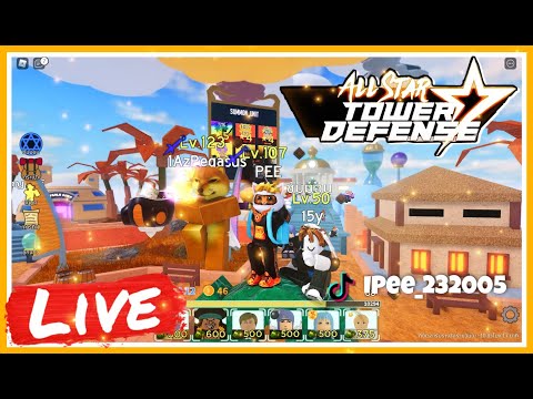 Roblox:🔴LIVE Noแคปชั่น All Star Tower Defense 💣🧨