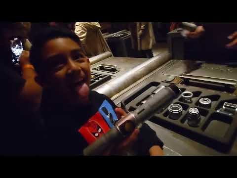 Nephew  turned 10 years old,  So off to Disneland to get him a Lightsaber building experience  !