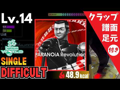 【DDR WORLD】Lv.14 PARANOiA Revolution / CLIMAX of MAXX 360（DSP）【譜面＋足元＋クラップ】