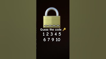 Guess the code #lock #guessthecode