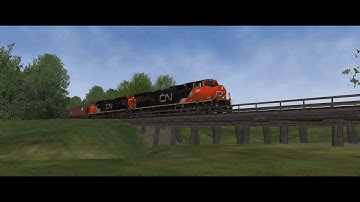 CN 2597 at Everette. [Open Rails]