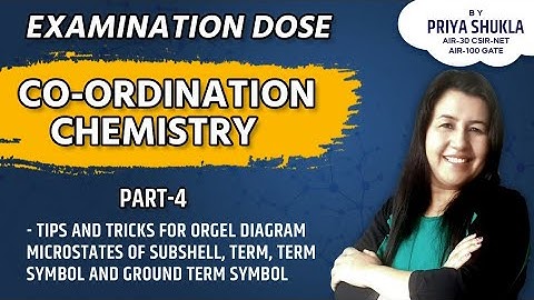 Co-ordination Chemistry |Orgel diagram| Term Symbol| part-4 | CSIR-NET |GATE |IIT-JAM