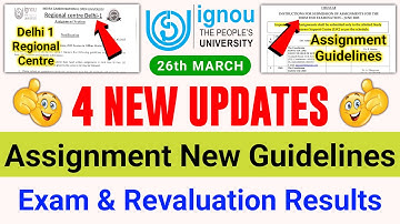 Assignment Submission 2 New Guidelines Released | IGNOU Exam Result DEC 2022 | IGNOU Exam Update
