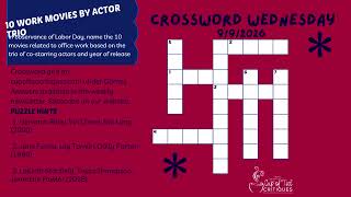 Crossword Wednesday at Cup of Tea Critiques - 9-9-2026